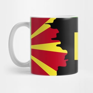 Debar City with North Macedonia Flag Design Mug